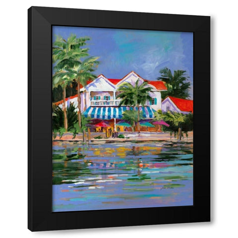 Beach Resort I Black Modern Wood Framed Art Print with Double Matting by Slivka, Jane