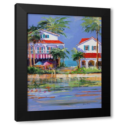 Beach Resort II Black Modern Wood Framed Art Print by Slivka, Jane