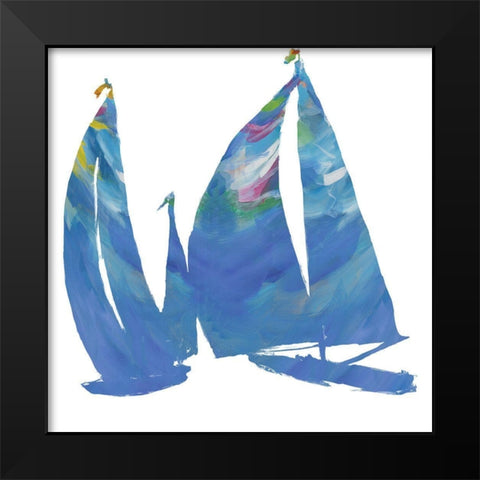 Set Sail on White I Black Modern Wood Framed Art Print by Slivka, Jane