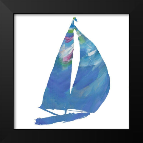 Set Sail on White II Black Modern Wood Framed Art Print by Slivka, Jane