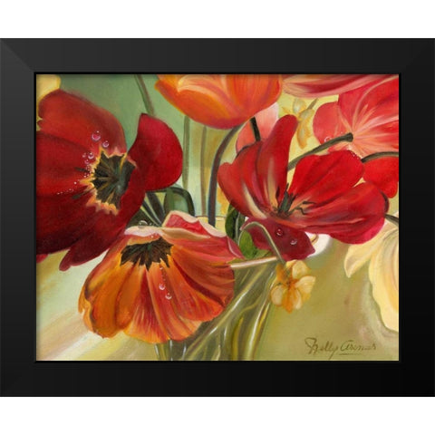 Primavera II Black Modern Wood Framed Art Print by Arenas, Nelly