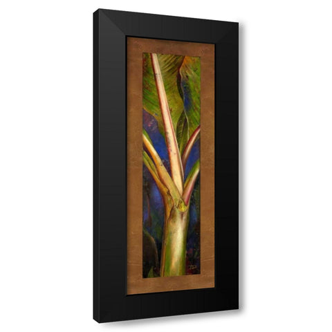 Blue Plantain Black Modern Wood Framed Art Print with Double Matting by Pinto, Patricia