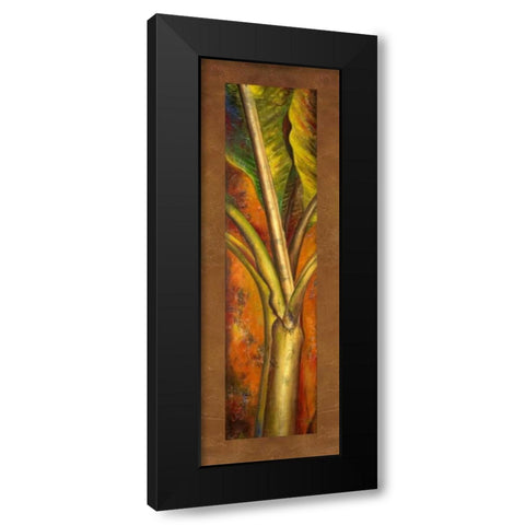 Orange Plantain Black Modern Wood Framed Art Print with Double Matting by Pinto, Patricia