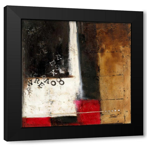 Red Contemporary IV Black Modern Wood Framed Art Print by Pinto, Patricia