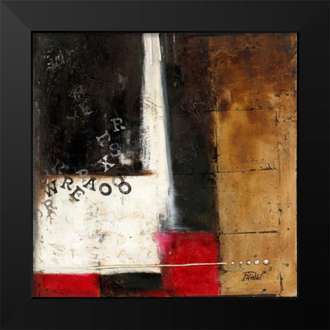 Red Contemporary IV Black Modern Wood Framed Art Print by Pinto, Patricia