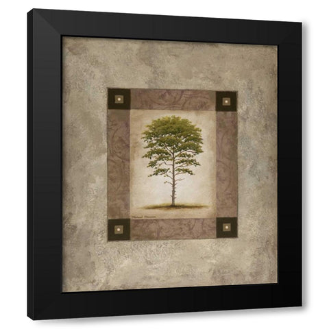 European Pine II Black Modern Wood Framed Art Print with Double Matting by Marcon, Michael