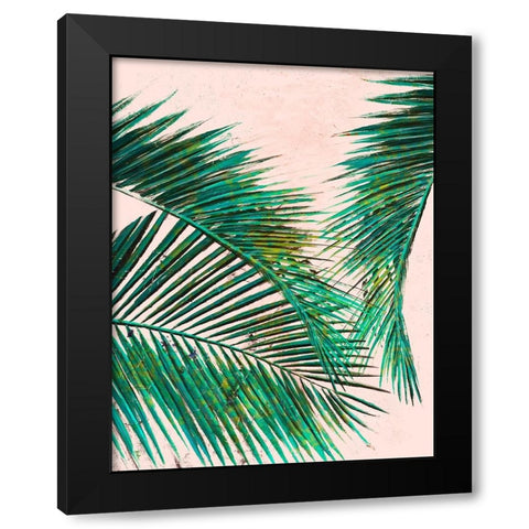 Palmas in Pink I Black Modern Wood Framed Art Print with Double Matting by Pinto, Patricia