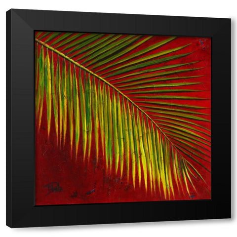 Palmas En Fuego I Black Modern Wood Framed Art Print by Pinto, Patricia