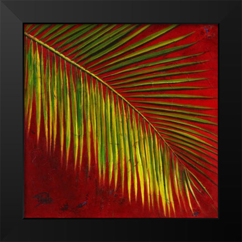 Palmas En Fuego I Black Modern Wood Framed Art Print by Pinto, Patricia