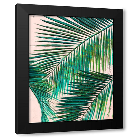 Palmas in Pink II Black Modern Wood Framed Art Print with Double Matting by Pinto, Patricia