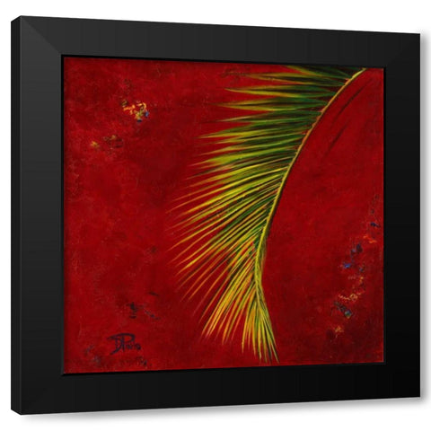 Palmas En Fuego II Black Modern Wood Framed Art Print with Double Matting by Pinto, Patricia
