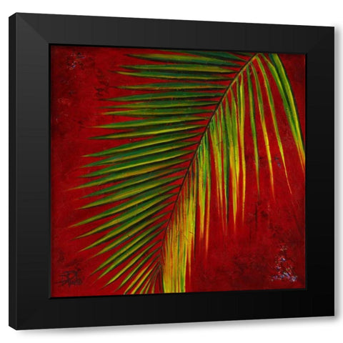 Palmas En Fuego III Black Modern Wood Framed Art Print with Double Matting by Pinto, Patricia