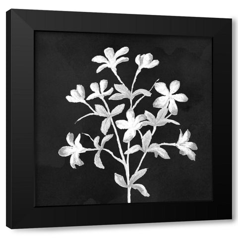 Stillness on Black Square II Black Modern Wood Framed Art Print with Double Matting by Marcon, Michael