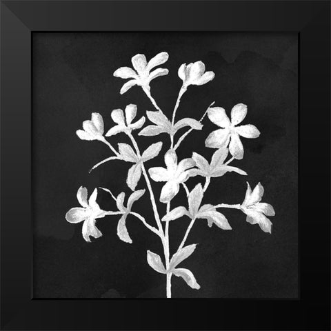 Stillness on Black Square II Black Modern Wood Framed Art Print by Marcon, Michael