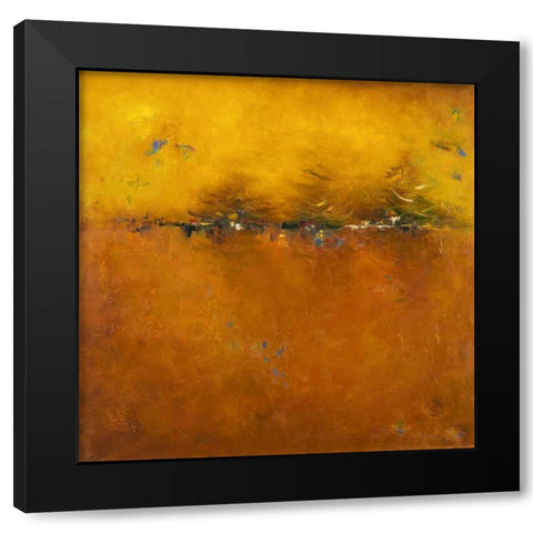 Orange Sunset Black Modern Wood Framed Art Print by Pinto, Patricia