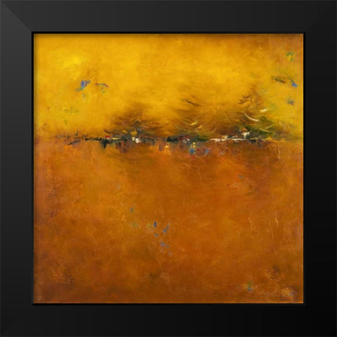 Orange Sunset Black Modern Wood Framed Art Print by Pinto, Patricia