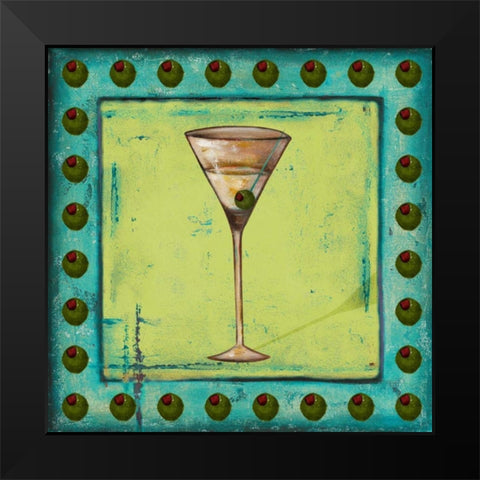 Olive Coctelito Black Modern Wood Framed Art Print by Pinto, Patricia
