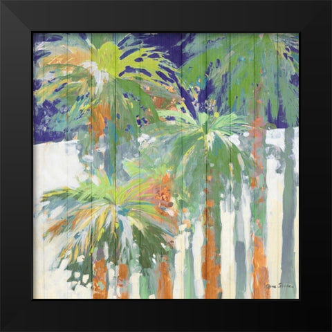 Wood Shadow Palms II Black Modern Wood Framed Art Print by Slivka, Jane