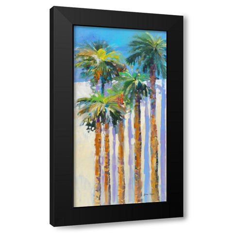 Shadow Palms II Black Modern Wood Framed Art Print with Double Matting by Slivka, Jane