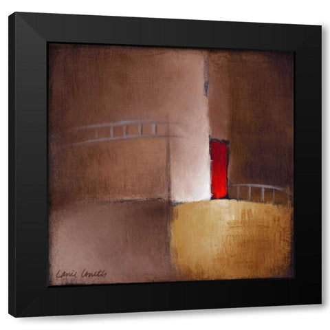 Chocolate Square II Black Modern Wood Framed Art Print with Double Matting by Loreth, Lanie
