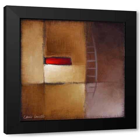 Chocolate Square III Black Modern Wood Framed Art Print with Double Matting by Loreth, Lanie