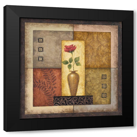 Simple Flower I Black Modern Wood Framed Art Print with Double Matting by Marcon, Michael