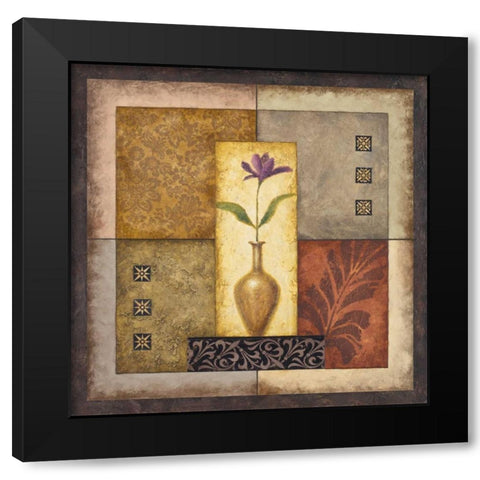 Simple Flower II Black Modern Wood Framed Art Print with Double Matting by Marcon, Michael