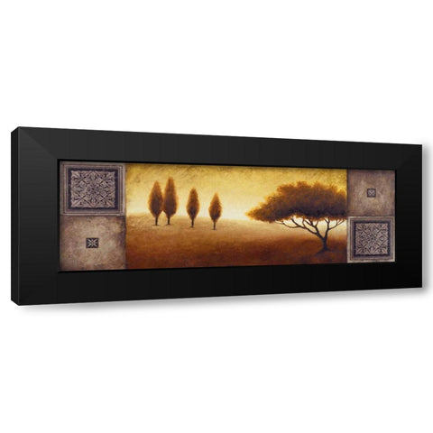 Warm Horizon I Black Modern Wood Framed Art Print by Marcon, Michael