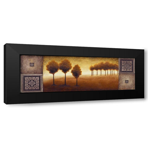 Warm Horizon II Black Modern Wood Framed Art Print by Marcon, Michael