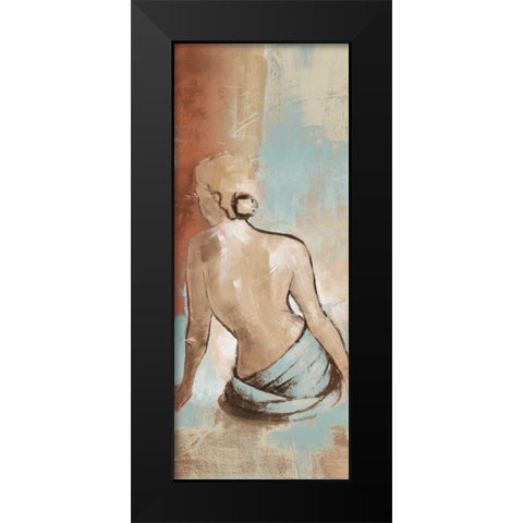 Seated Woman Panel I Black Modern Wood Framed Art Print by Loreth, Lanie