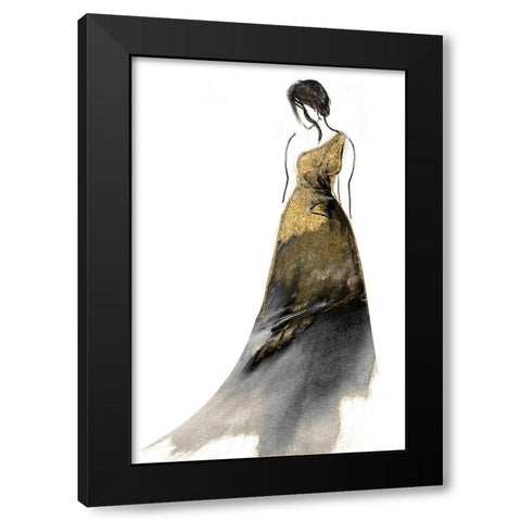 Dress Glam Black Modern Wood Framed Art Print with Double Matting by Loreth, Lanie