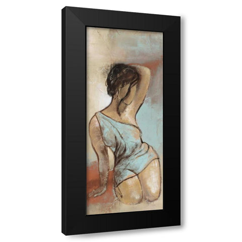 Seated Woman Panel II Black Modern Wood Framed Art Print with Double Matting by Loreth, Lanie