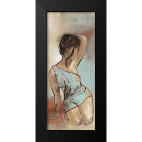 Seated Woman Panel II Black Modern Wood Framed Art Print by Loreth, Lanie