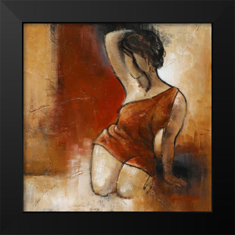 Seated Woman II Black Modern Wood Framed Art Print by Loreth, Lanie