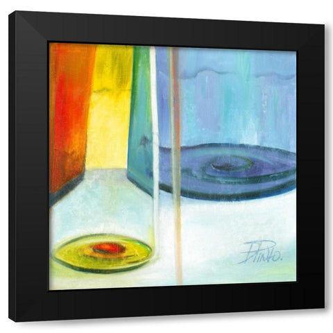 Color Glasses VI Black Modern Wood Framed Art Print by Pinto, Patricia