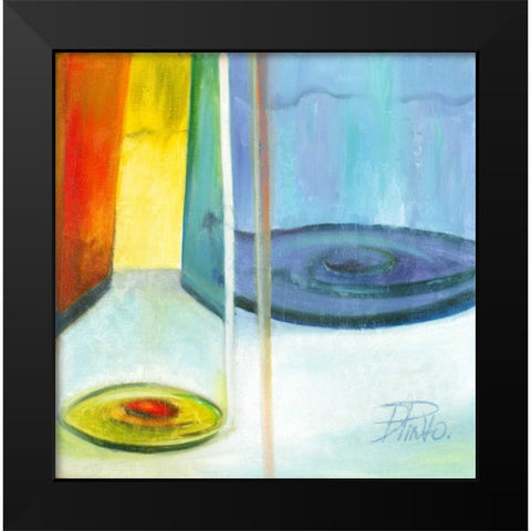 Color Glasses VI Black Modern Wood Framed Art Print by Pinto, Patricia