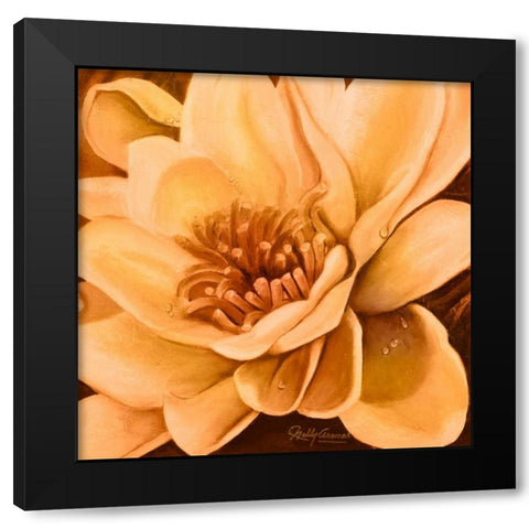 Flor de Loto I Black Modern Wood Framed Art Print with Double Matting by Arenas, Nelly