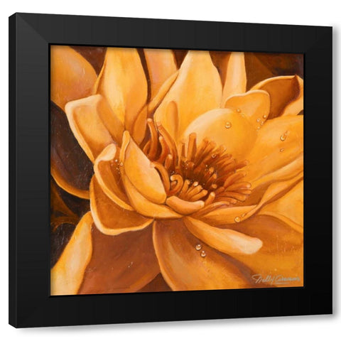 Flor de Loto II Black Modern Wood Framed Art Print by Arenas, Nelly