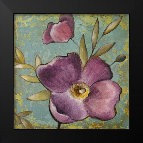 Purple Poppies II Black Modern Wood Framed Art Print by Loreth, Lanie
