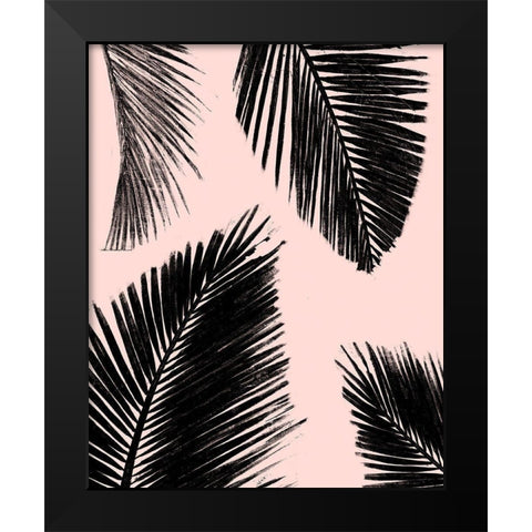 BarÃº Palm Pattern on Blush II Black Modern Wood Framed Art Print by Pinto, Patricia
