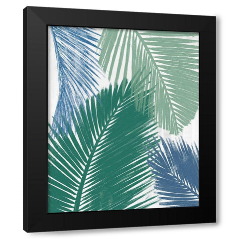 Baru Palm Collage I  Black Modern Wood Framed Art Print by Pinto, Patricia