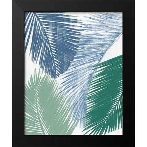Baru Palm Collage II Black Modern Wood Framed Art Print by Pinto, Patricia
