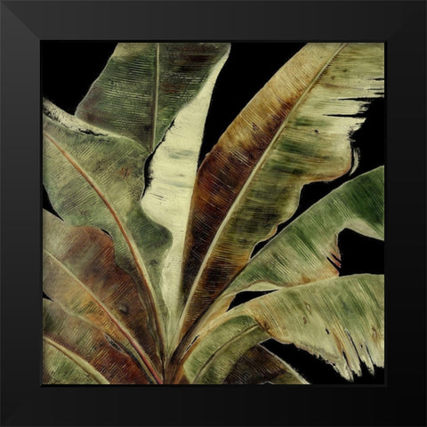 Uraba Palm on Black I Black Modern Wood Framed Art Print by Pinto, Patricia