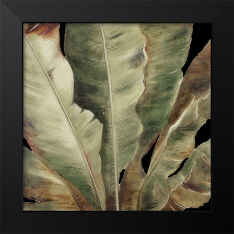 Uraba Palm on Black II Black Modern Wood Framed Art Print by Pinto, Patricia