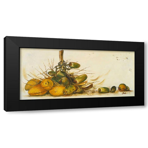Racimo de Cocos III Black Modern Wood Framed Art Print by Pinto, Patricia