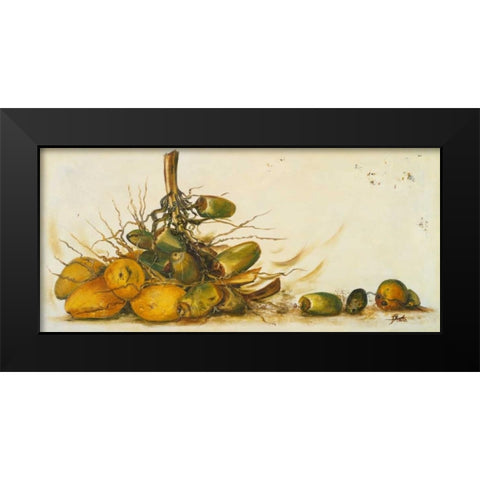 Racimo de Cocos III Black Modern Wood Framed Art Print by Pinto, Patricia