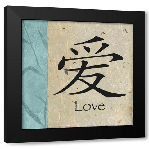 Love Black Modern Wood Framed Art Print with Double Matting by Marcon, Michael