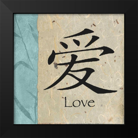 Love Black Modern Wood Framed Art Print by Marcon, Michael