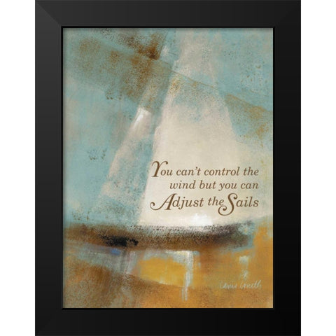 Adjust the Sails and Journey I Black Modern Wood Framed Art Print by Loreth, Lanie