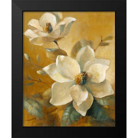 Magnolias Aglow at Sunset I Black Modern Wood Framed Art Print by Loreth, Lanie